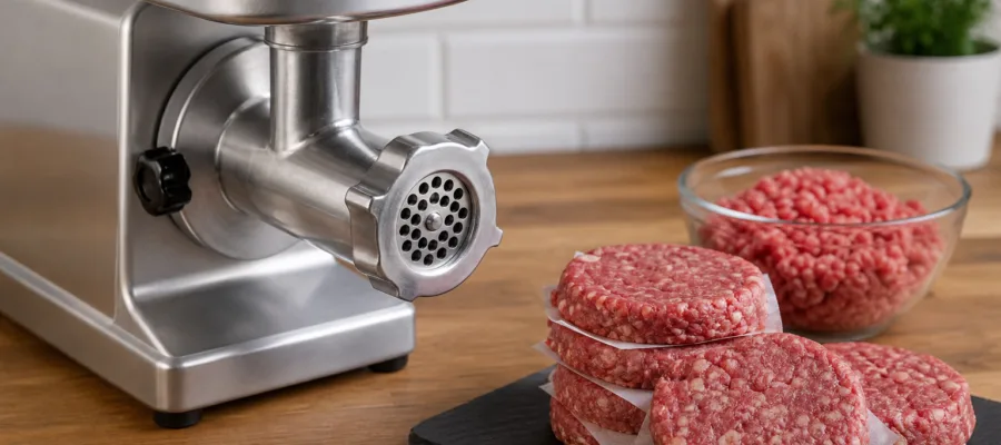 Fleischwolf-Cheeseburger-Patty: Burger-Patties fuer Cheeseburger