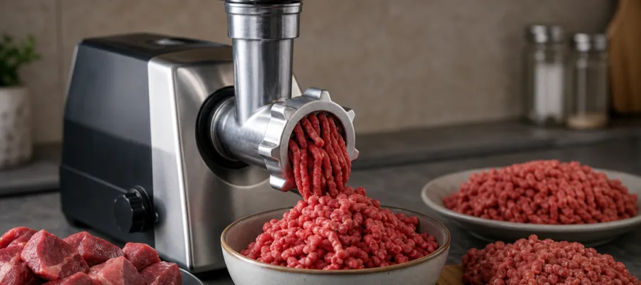 Wie man Hackfleisch mit dem Fleischwolf fuer unterschiedliche Gerichte vorbereitet