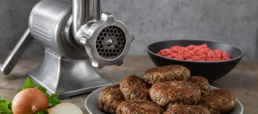 Fleischwolf-Frikadellen: Saftige Buletten mit Zwiebeln und Kraeutern
